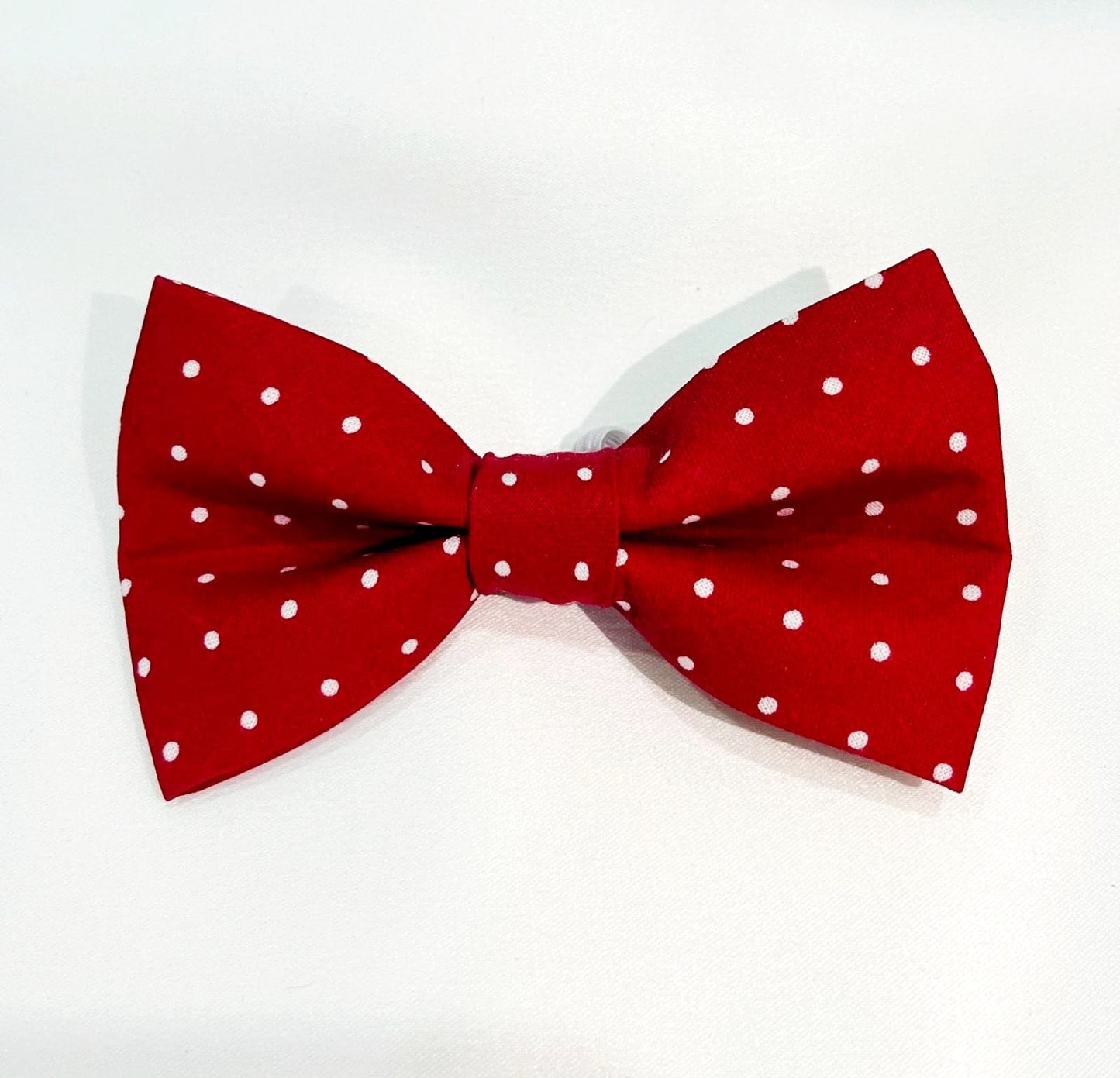 Burgundy Polkadot Bow Tie